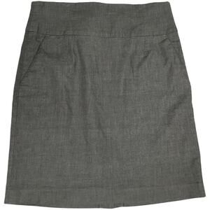 Banana Republic Pencil Skirt Straight Grey‎ Wool Blend Women's 14 Career Work
